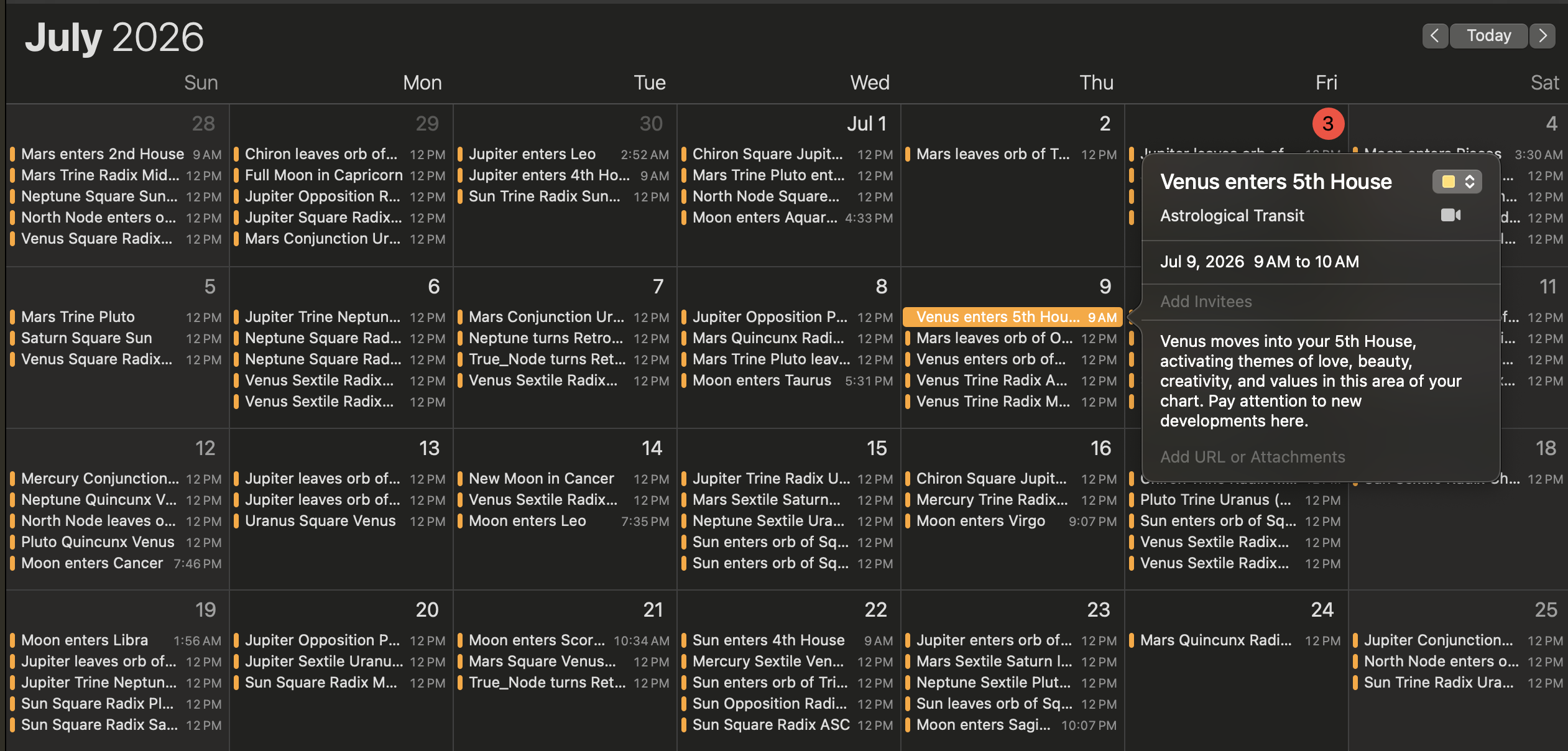 MAX365 personalized transit calendar preview