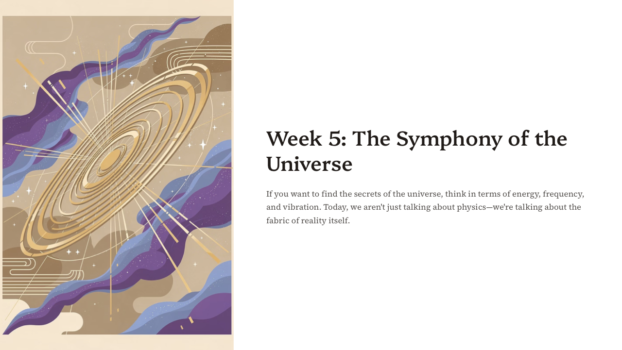 The Symphony of the Universe