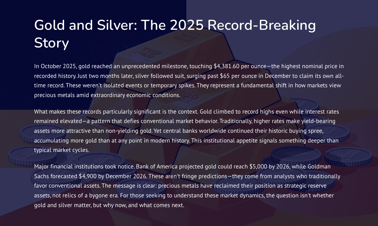 Gold & Silver: The Record-Breaking Story of 2025