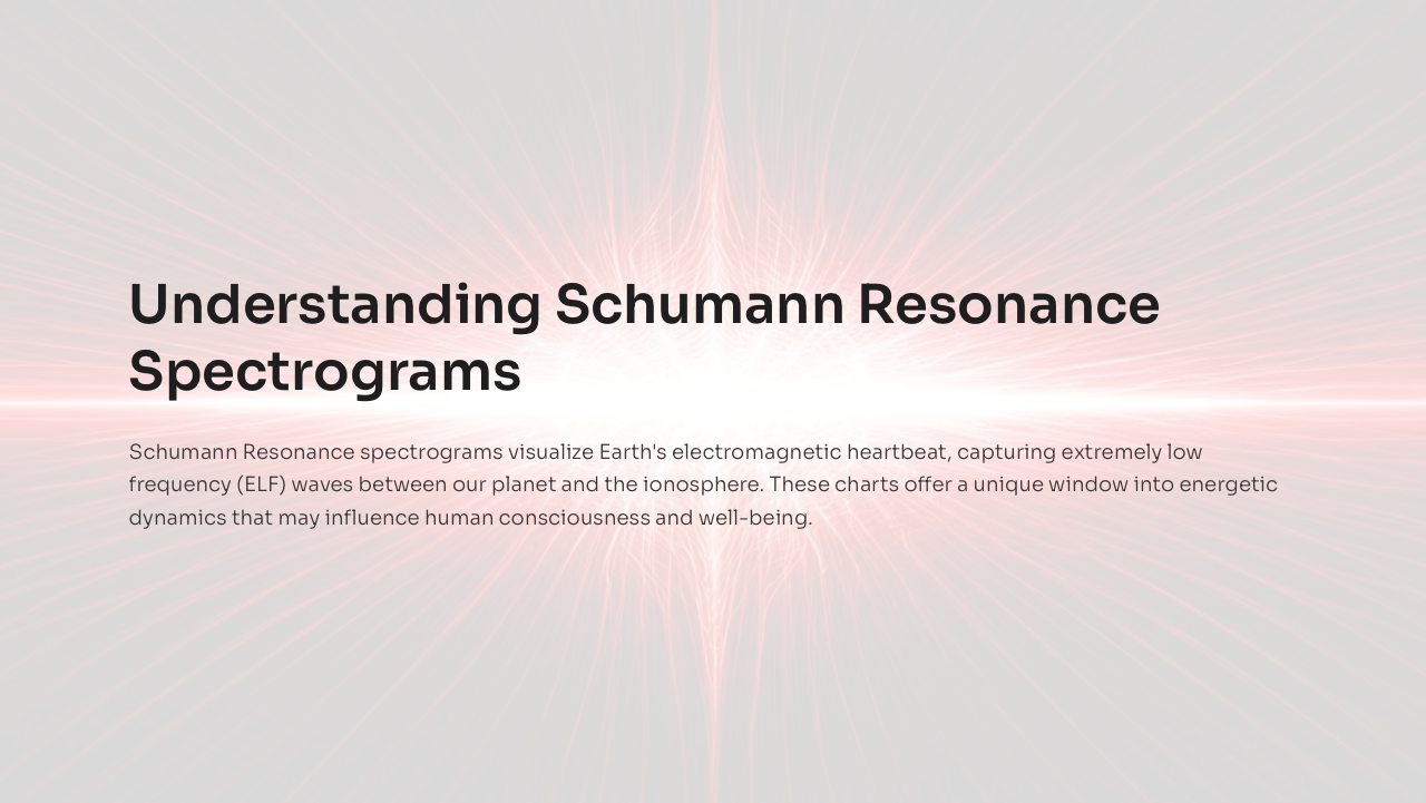 Schumann Resonance: Reading the Spectrograms